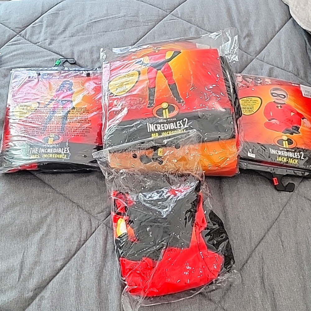 Incredibles Family Costume Set of 4